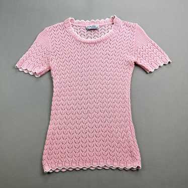 Vintage Vintage Knit T-Shirt Small Pink Cuddle Pa… - image 1
