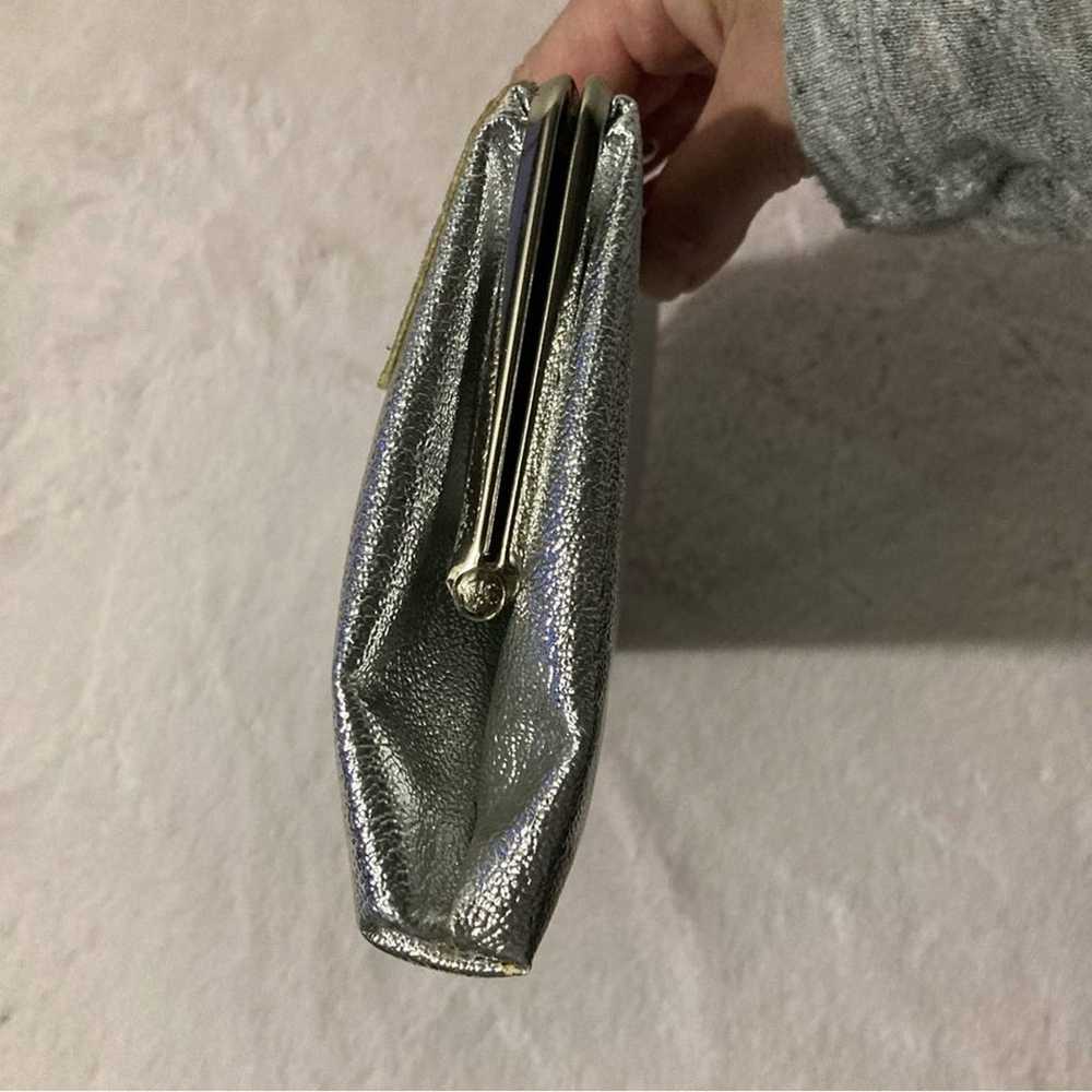 Vintage 60’s Silver Shimmer Evening Handbag Clutc… - image 9