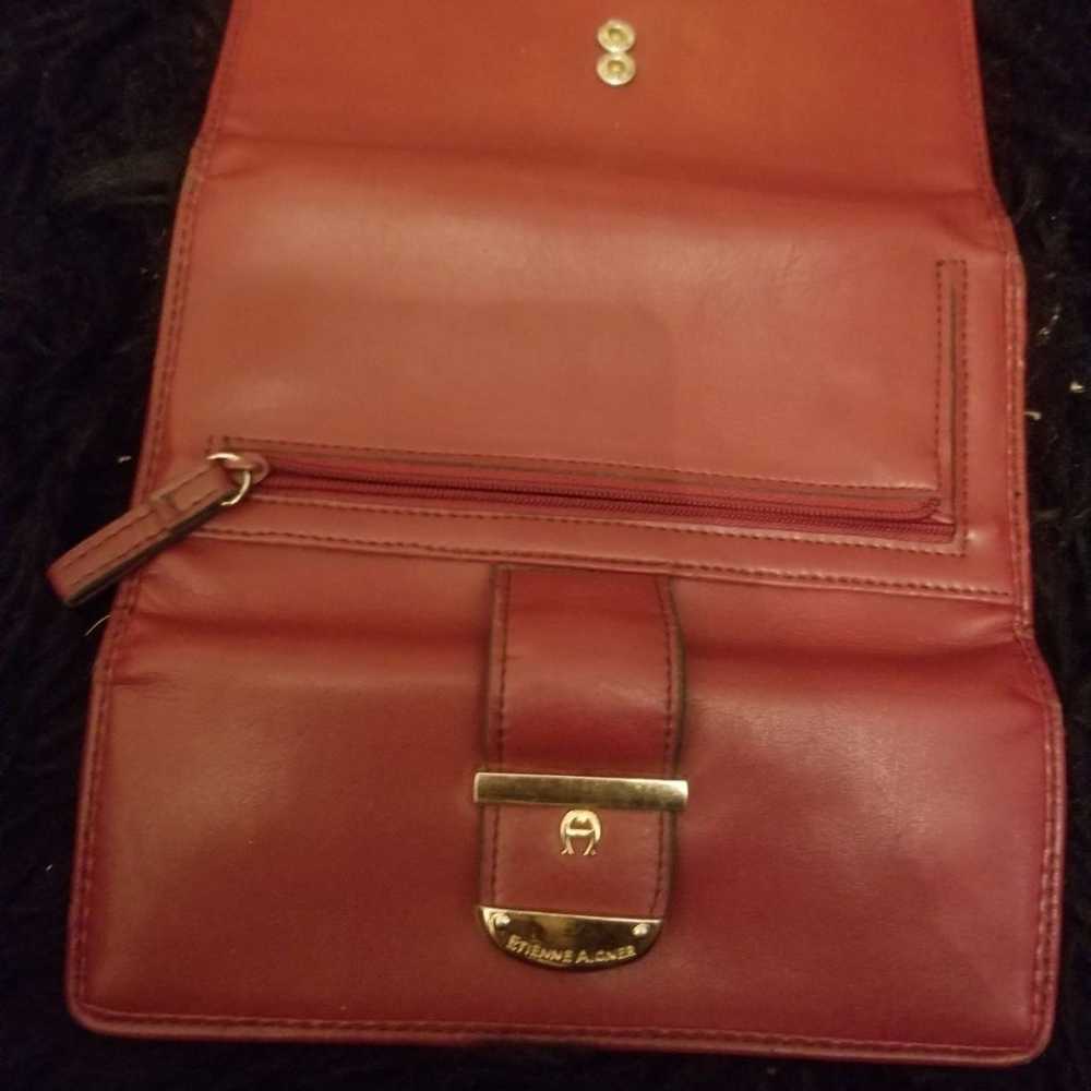 Etienne Aigner leather handbag and walle - image 2