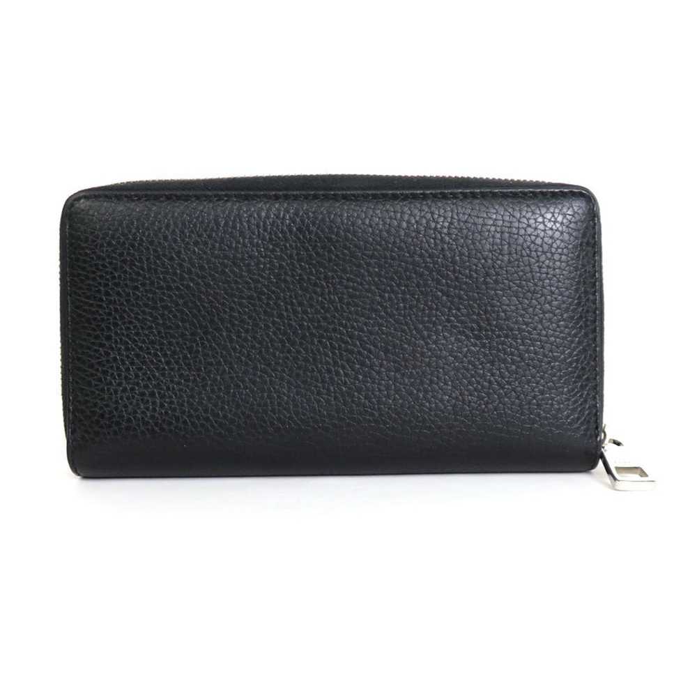 Gucci GUCCI Round Zipper Long Wallet Leather Blac… - image 2