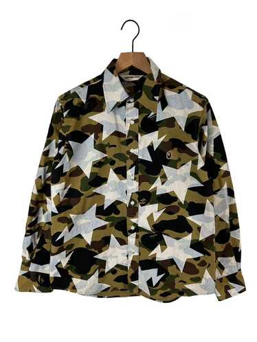 Bape Bape camo button up shirt - Gem