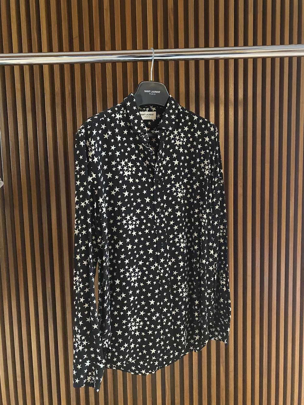 Saint Laurent Paris Iconic Star Silk Shirt - Gem