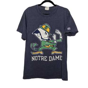 Vintage Vintage Notre Dame Single Stitch Shirt Pi… - image 1