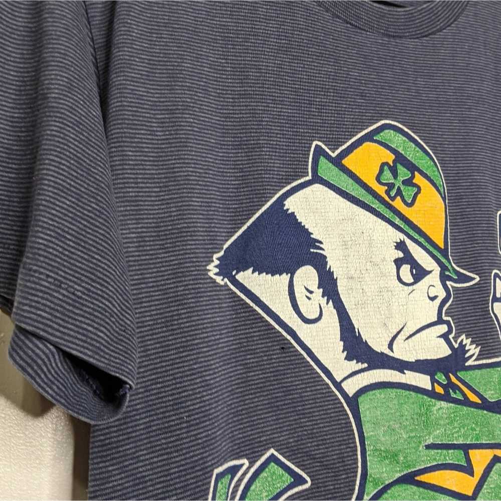 Vintage Vintage Notre Dame Single Stitch Shirt Pi… - image 7