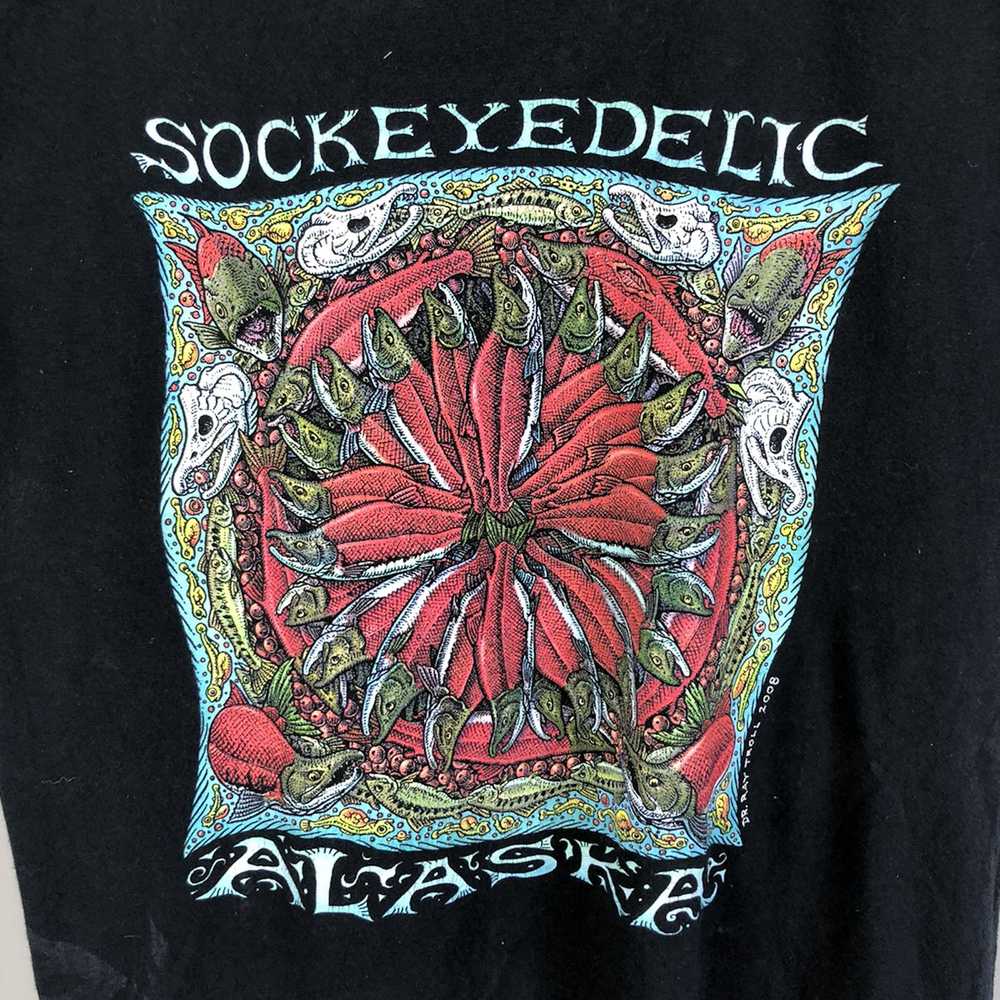 Art × Vintage Vintage Art Sockeyedelic Alaska Tsh… - image 4