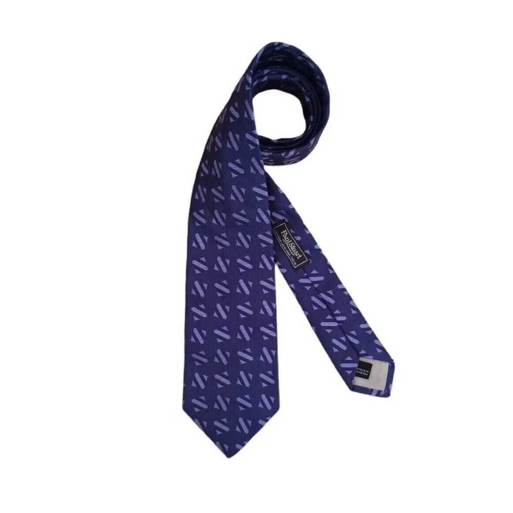 Paul Stuart PAUL STUART Geometric Silk Tie ENGLAN… - image 2