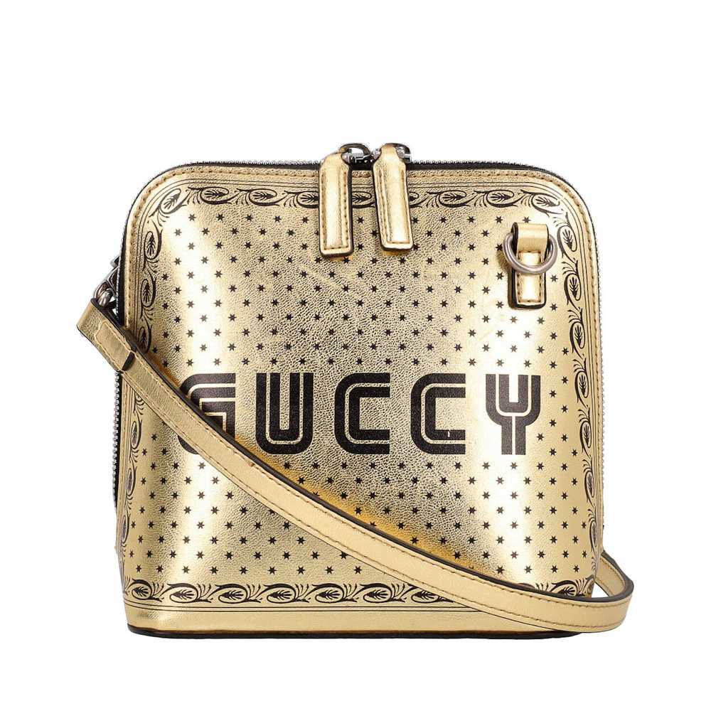 Gucci GUCCI Metallic Guccy Mini Crossbody Gold/Bl… - image 1