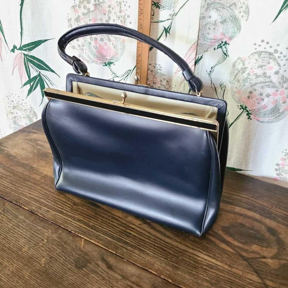 Vintage navy purse - image 3