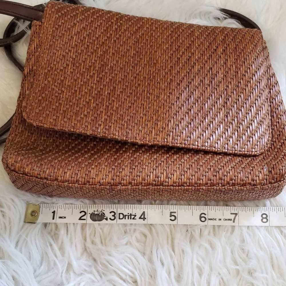 Fossil Brown Weave Vintage Purse - image 1