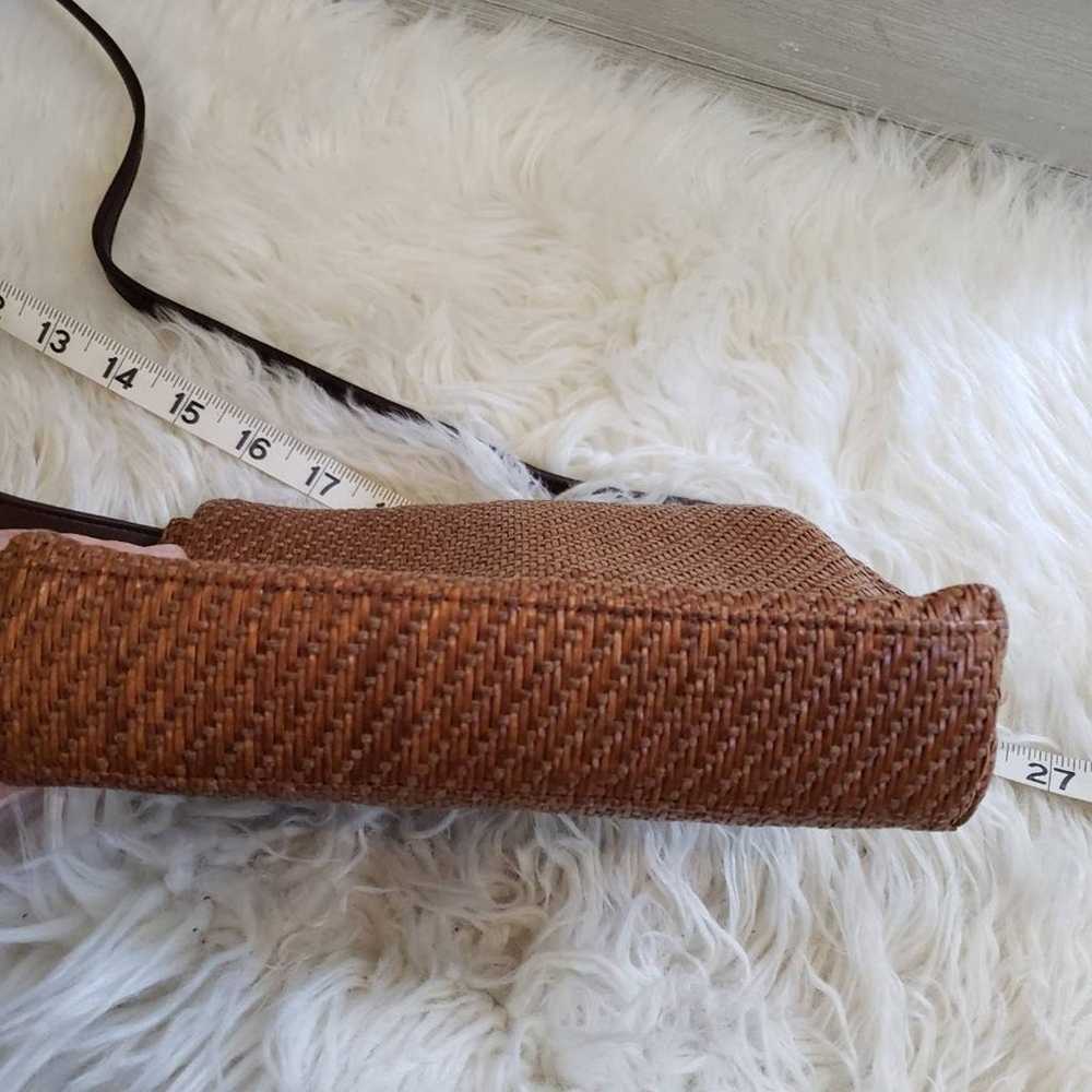 Fossil Brown Weave Vintage Purse - image 3