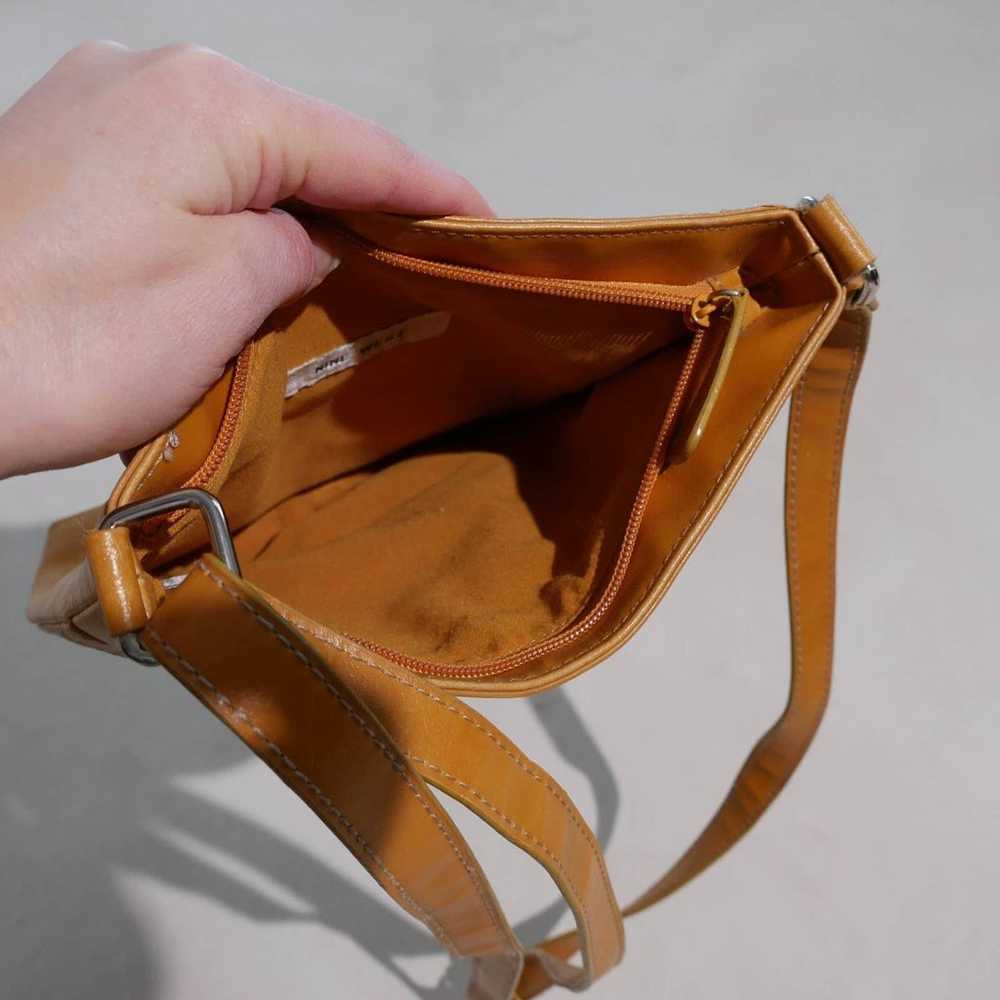 Y2K Crossbody Handbag Camel Vegan Faux Leather Pa… - image 4