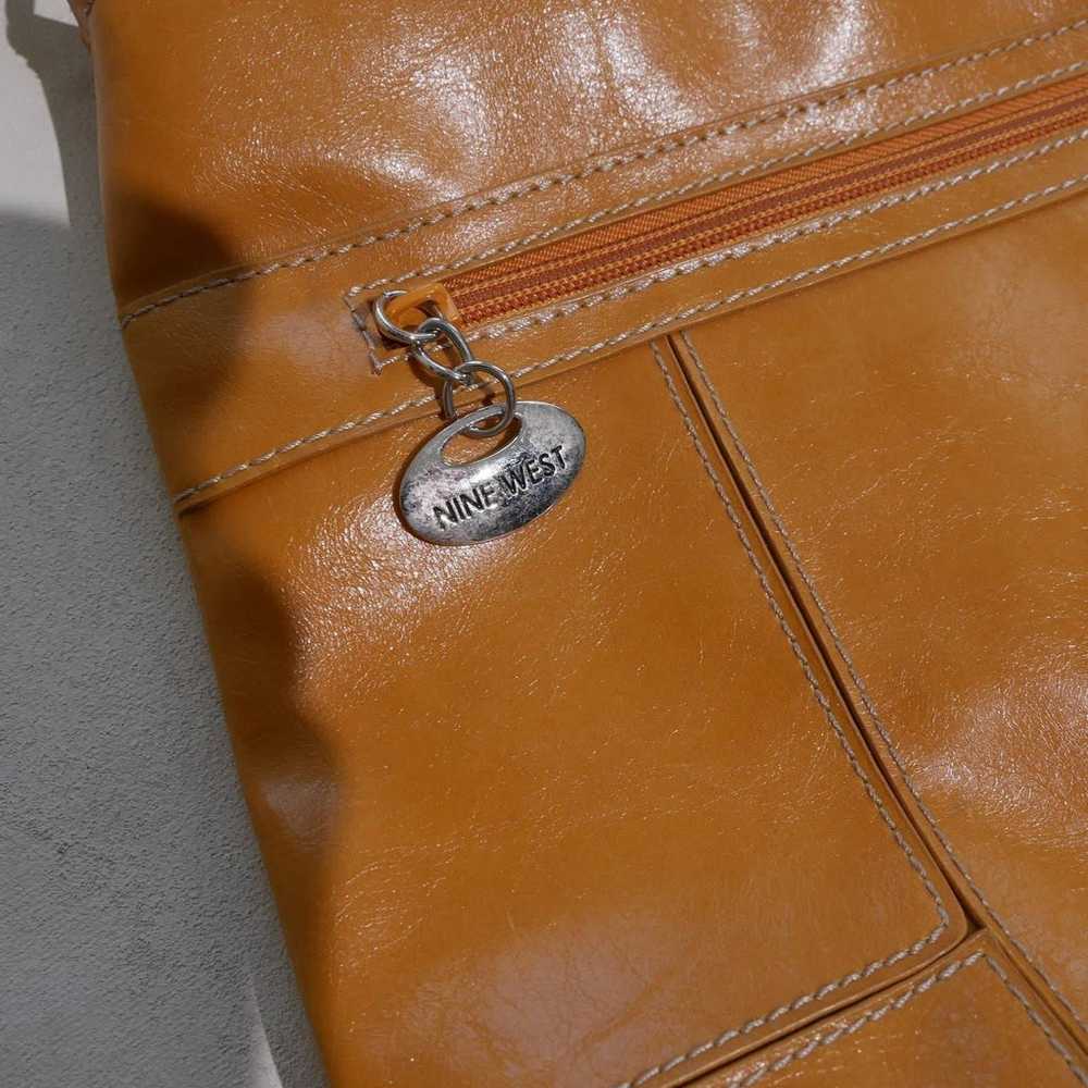 Y2K Crossbody Handbag Camel Vegan Faux Leather Pa… - image 6