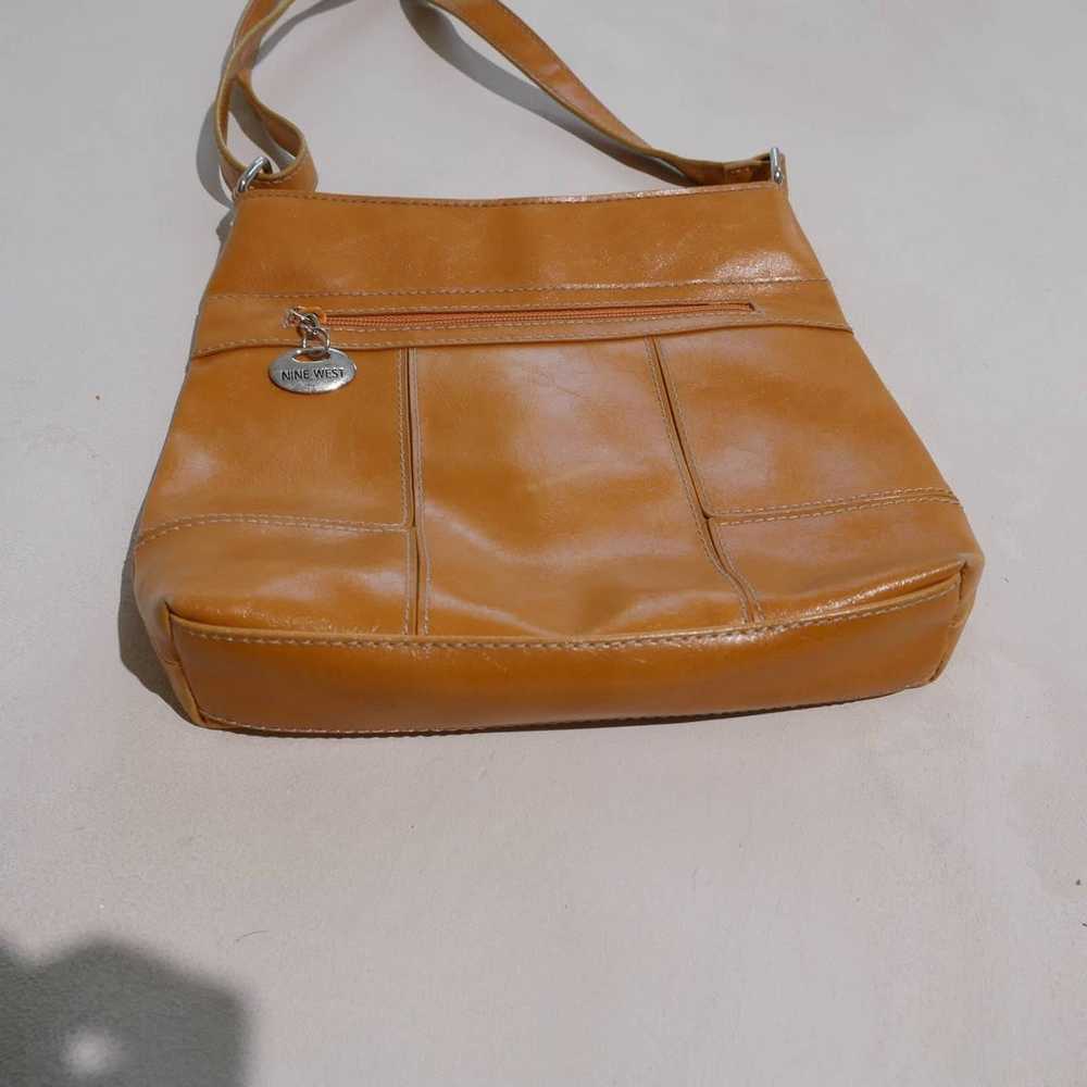 Y2K Crossbody Handbag Camel Vegan Faux Leather Pa… - image 8