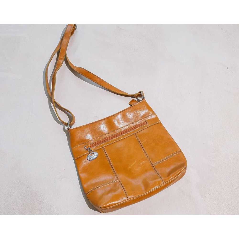 Y2K Crossbody Handbag Camel Vegan Faux Leather Pa… - image 9