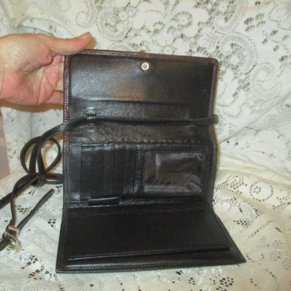 vintage Brighton cross body check book wallet bag - image 10