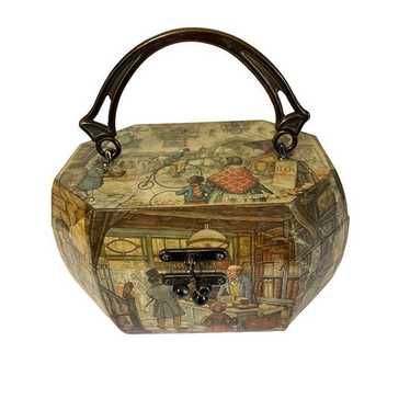 Anton Pieck Vintage 70's Marketplace Purse Handbag