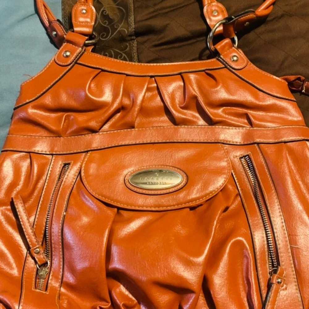 Rossetti Orange Leather Handbag - image 1