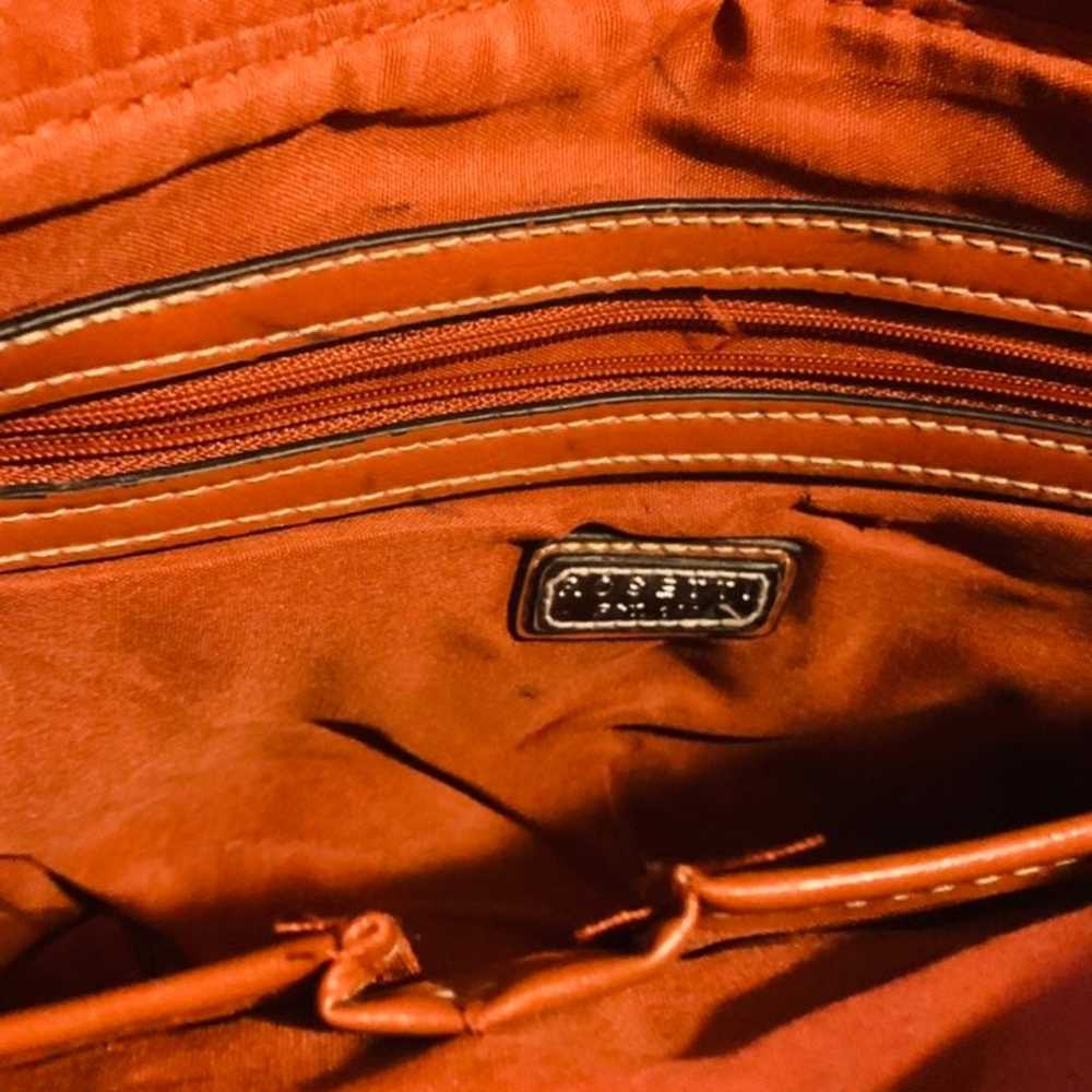 Rossetti Orange Leather Handbag - image 5