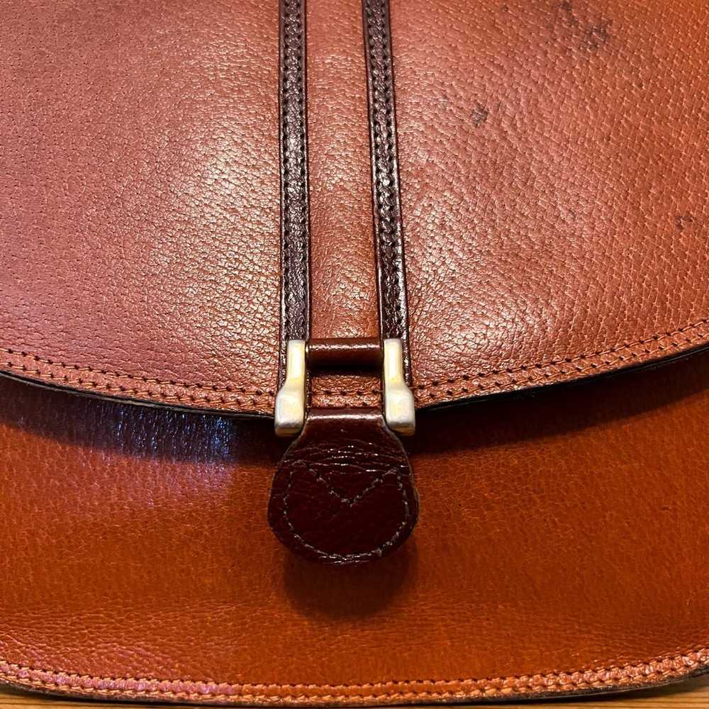 Vintage 60s/70s Leather Accoridan Saddlebag - image 2