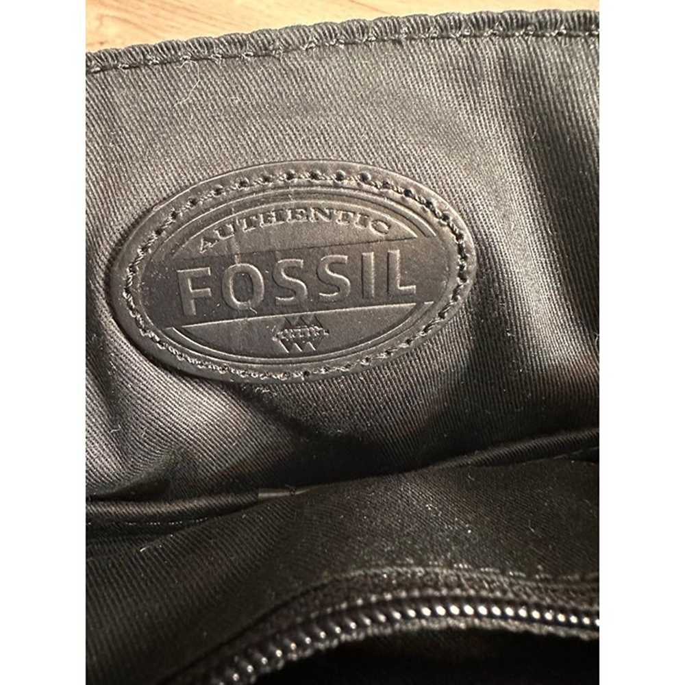 Fossil Vintage cowhide leather messenger sling cr… - image 10