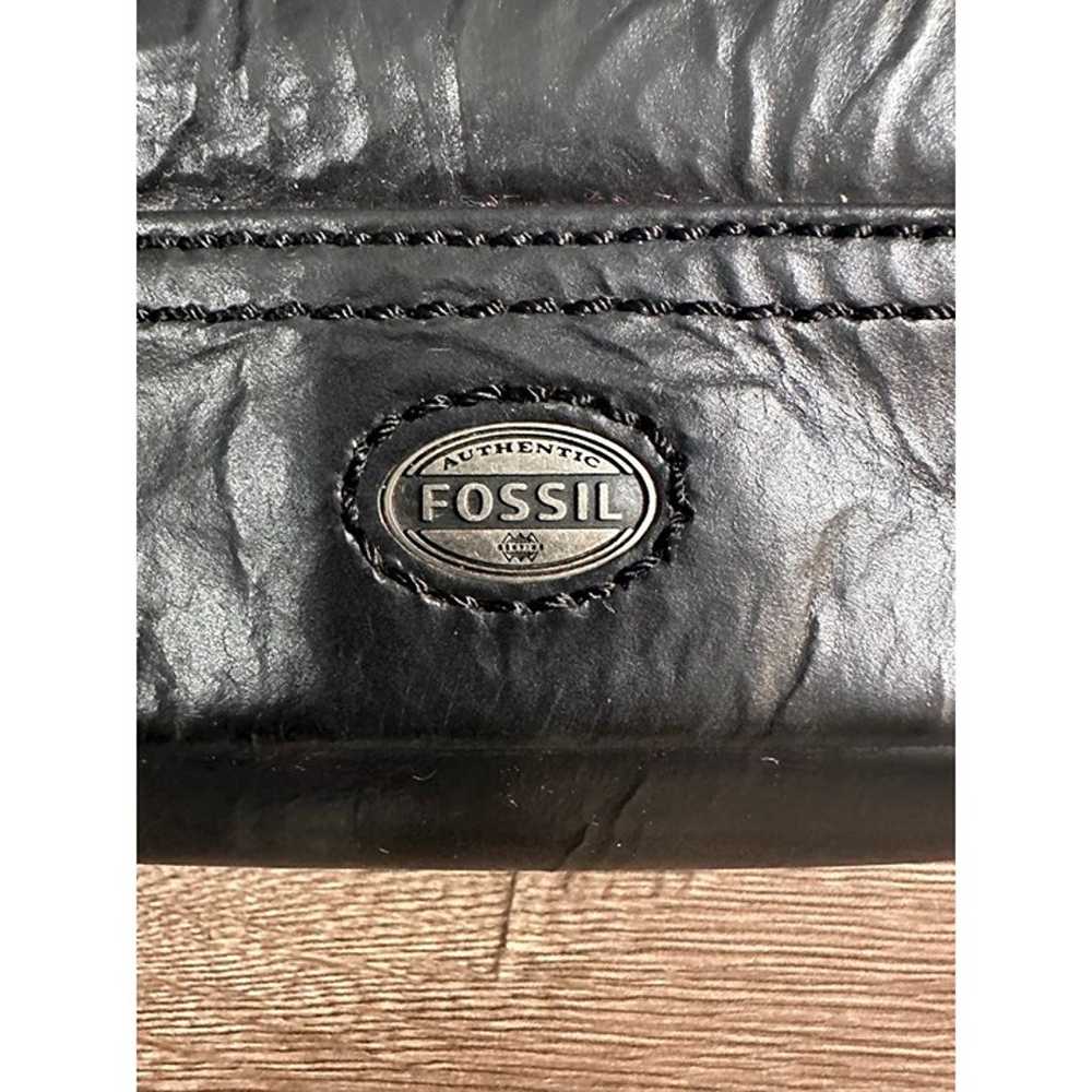 Fossil Vintage cowhide leather messenger sling cr… - image 7