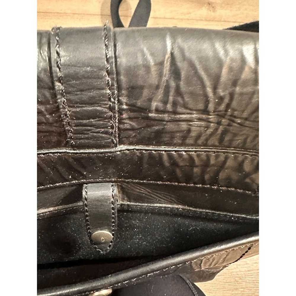 Fossil Vintage cowhide leather messenger sling cr… - image 9