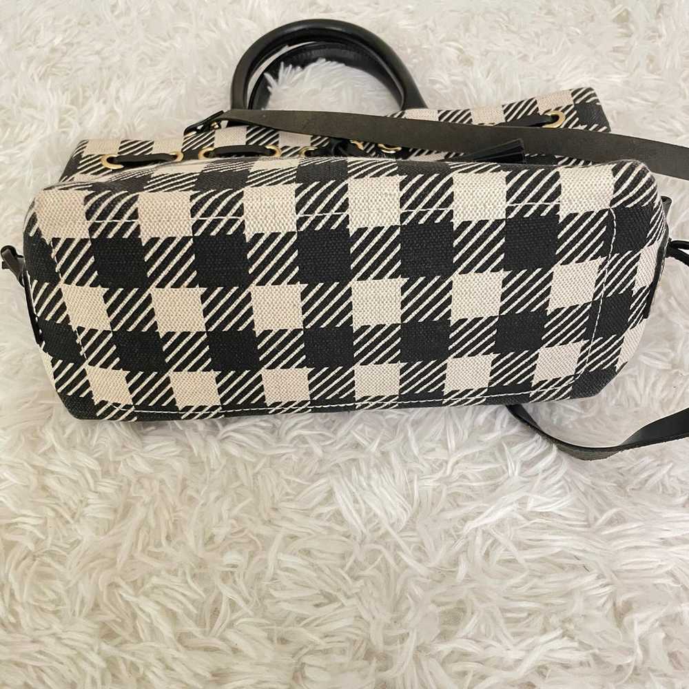 Vintage dooney and bourke houndstooth black white… - image 9