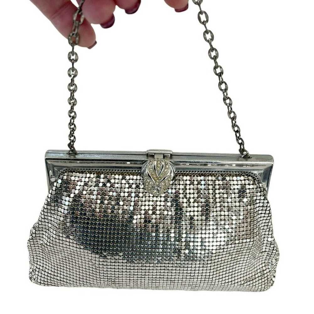 Whiting & Davis Silver Mesh Evening Handbag VInta… - image 2