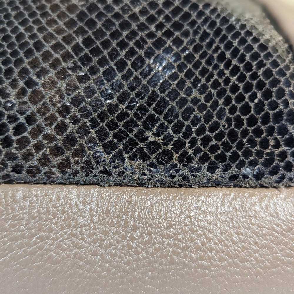 Vintage B. Makowsky Large Leather Tote Bag Snakes… - image 8