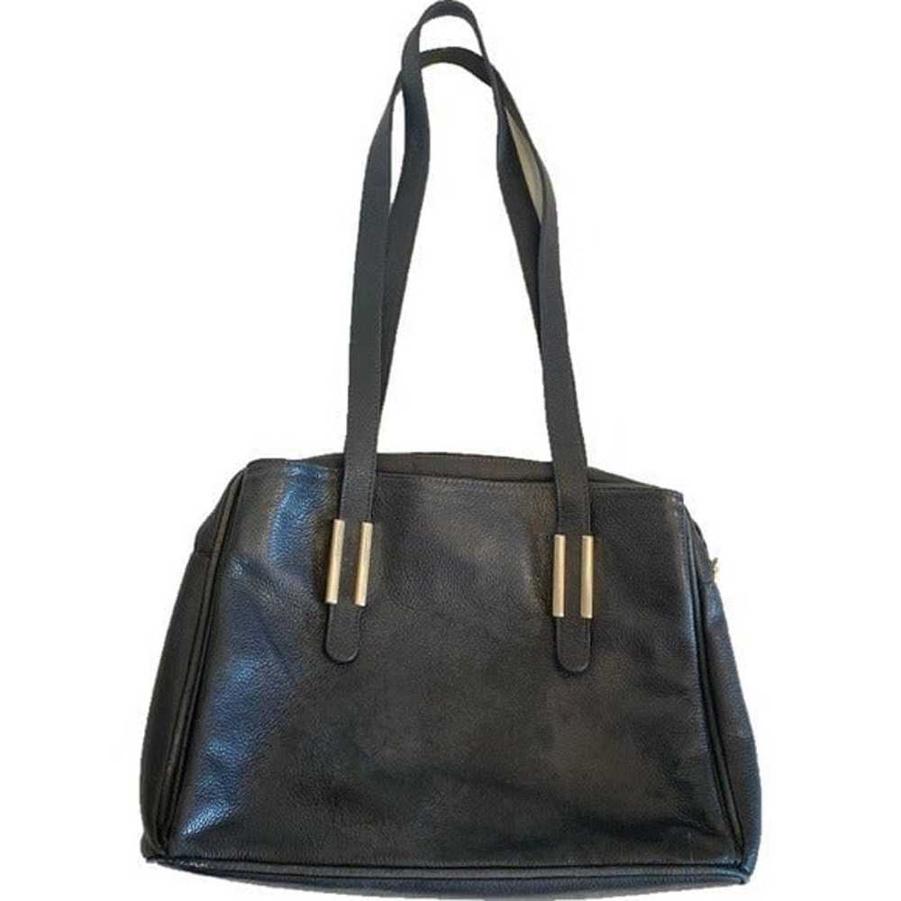 Francesco Biasia Vintage Medium Black Italian Lea… - image 1