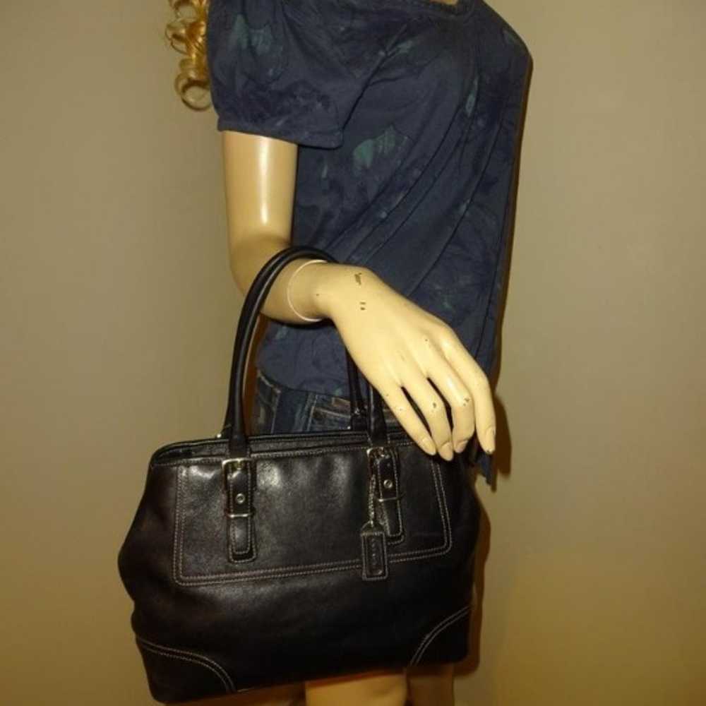 Vintage COACH Carry All Hampton ~ Smooth Tote Han… - image 2