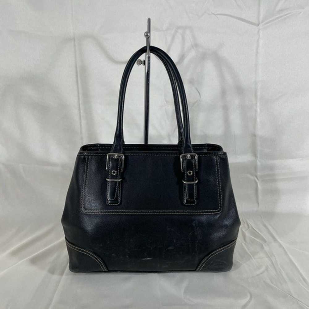 Vintage COACH Carry All Hampton ~ Smooth Tote Han… - image 4