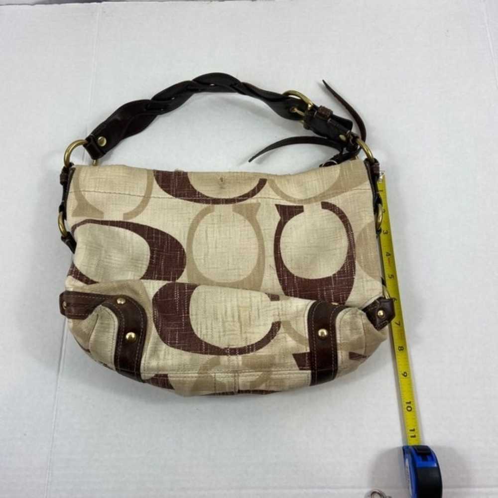 Vintage Coach Handbag Logo Beige/ Brown Y2K Hobo … - image 7