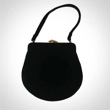 Bonwit Teller Magid Vintage Black Purse with Coin… - image 1