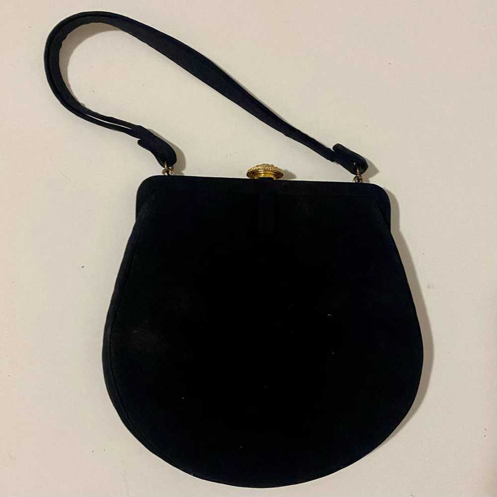 Bonwit Teller Magid Vintage Black Purse with Coin… - image 4