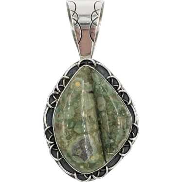 Sterling Silver Green Gemstone Vintage DTR Designe