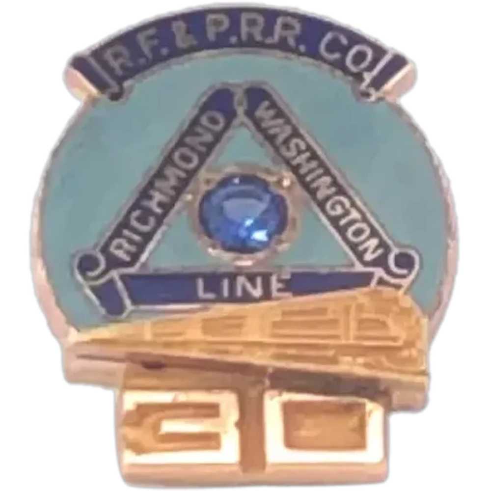 10K Richmond Fredericksburg Potomac Railroad Pin/… - image 1