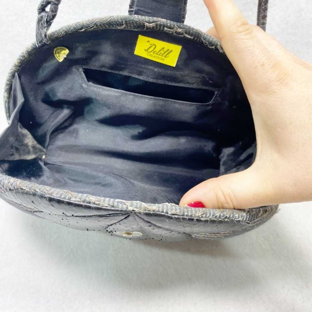 Delill Creation Vintage Black Gray Cross body Bag - image 3