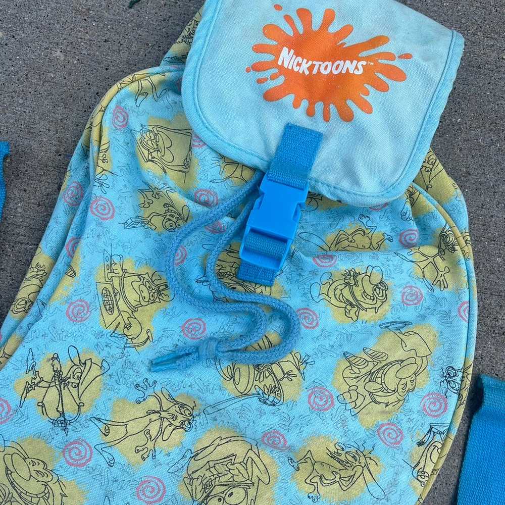 Vintage S Nickelodeon Ren Stimpy Canvas Backpack Gem