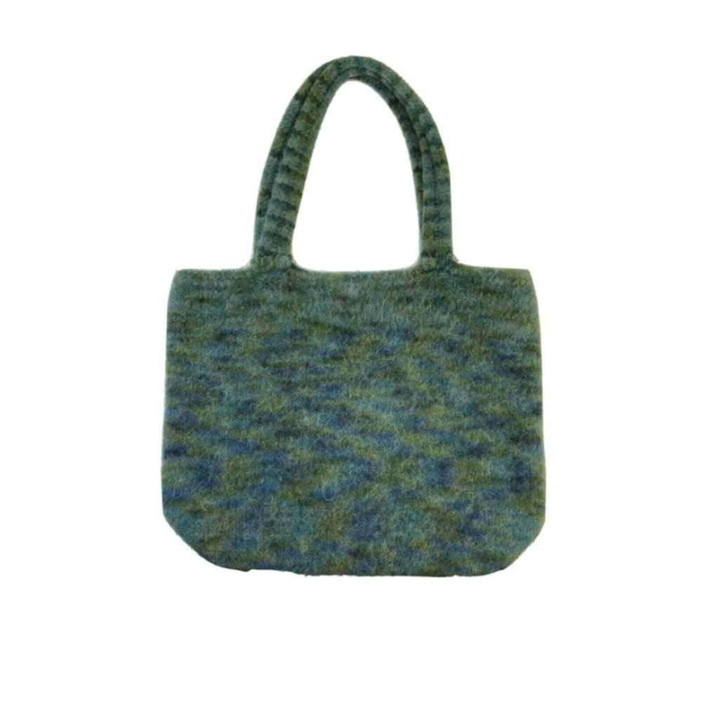 Vintage Boiled Felted Wool Tote Bag - image 1