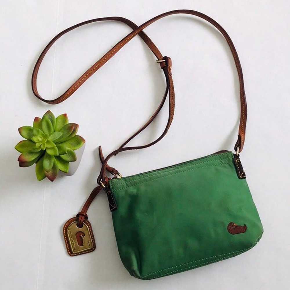 Dooney & Bourke Green Nylon Crossbody Pouchette B… - image 1