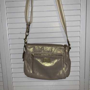 Coach Purse: 1482 Signature Gold Shoulder Bag