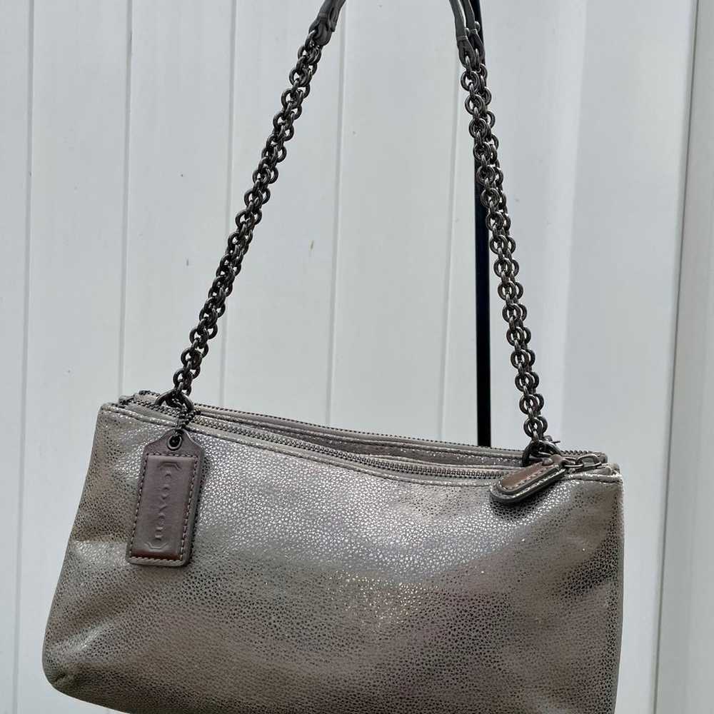 coach kristen willow shoulder bag in gunmetal / s… - image 3