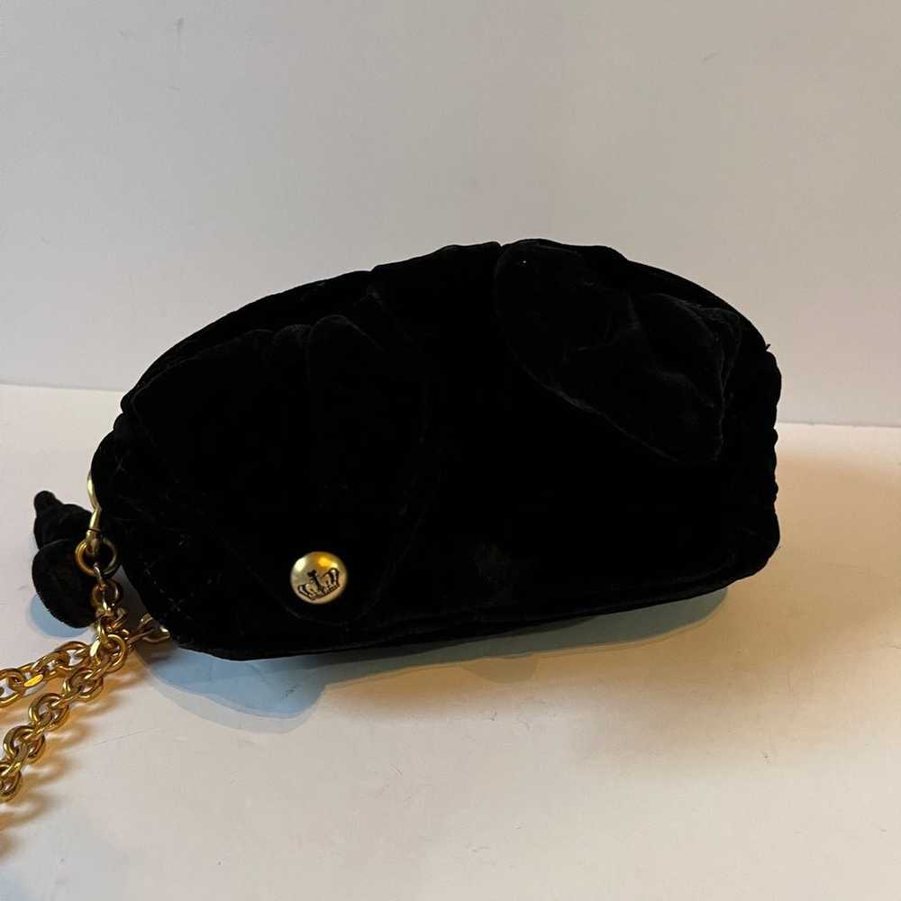 Vintage Juicy Couture Black Velvet Big Bow Gold c… - image 7
