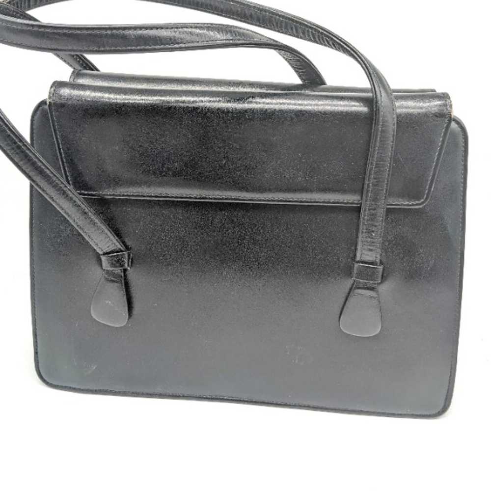 1940's Black Leather Handbag - image 2