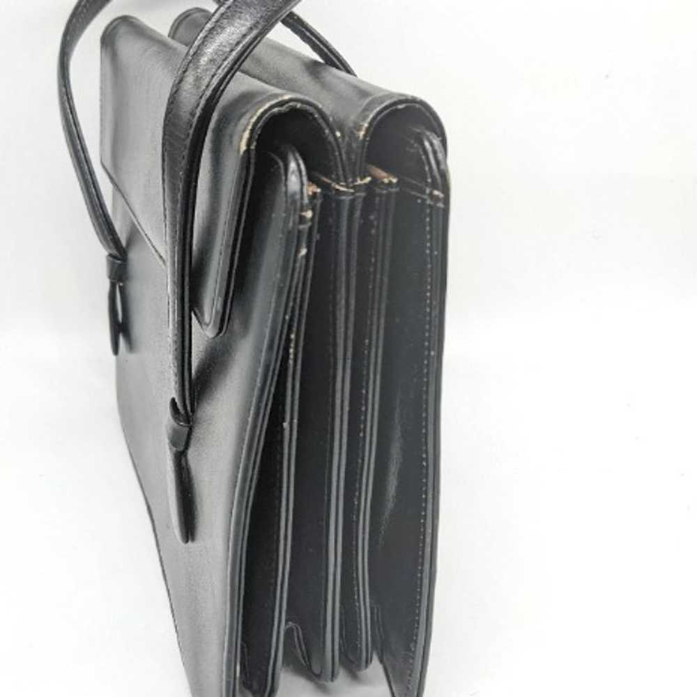 1940's Black Leather Handbag - image 3