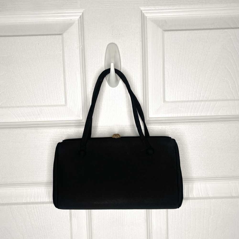 Coblentz Vintage 1950’s Black Silk Evening Handbag - image 1