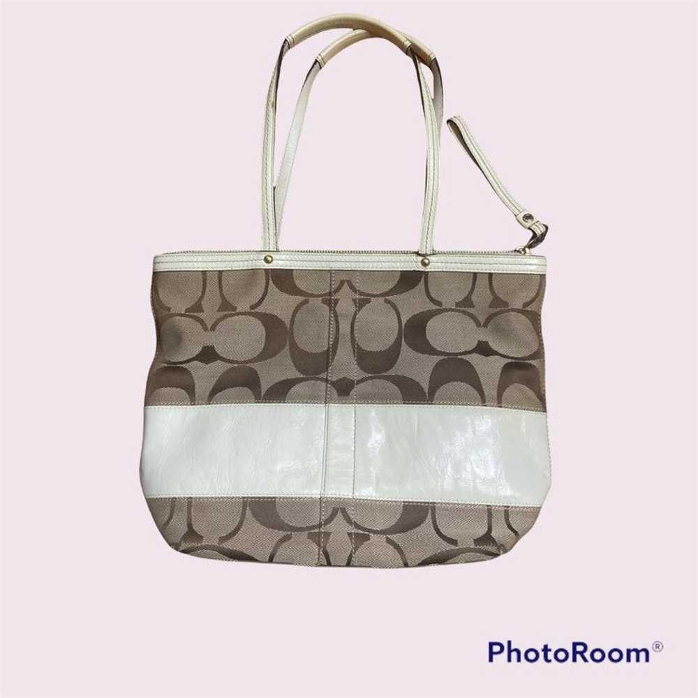 COACH F13548 Signature Brown Jacquard - image 2