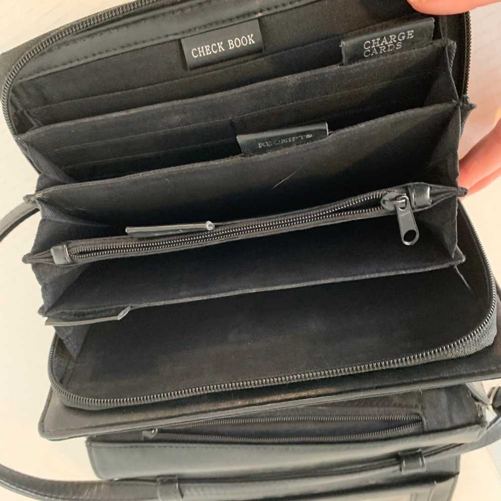 Rolfs women’s black leather organizer purse - image 5