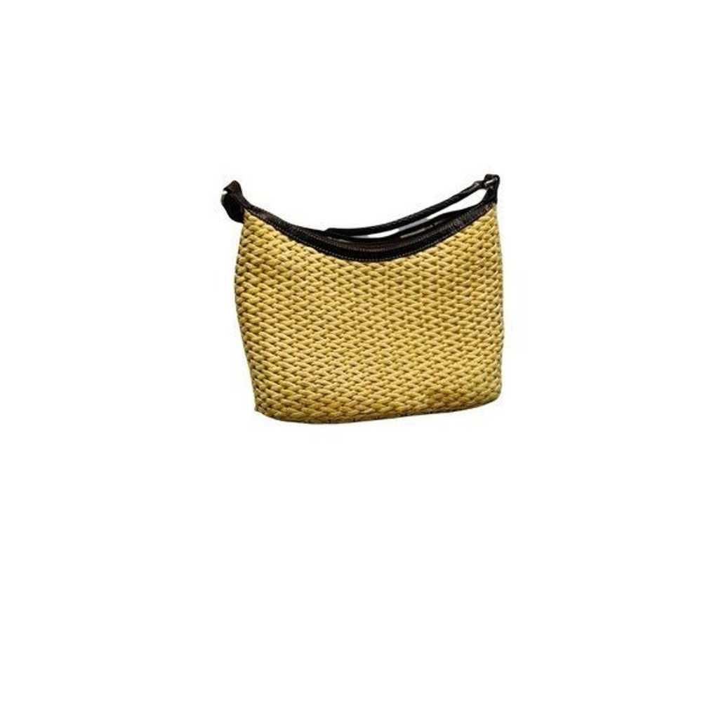 BRIGHTON Raffia Leather Trim Shoulder Bag Vintage… - image 2